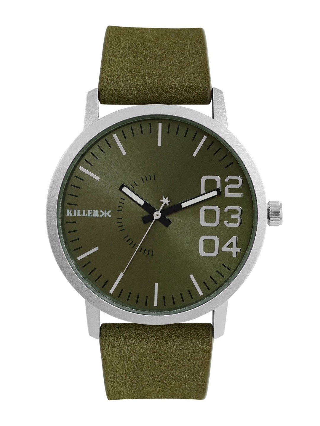 

Killer Men Olive Green Solid Analogue Watch KL-1C