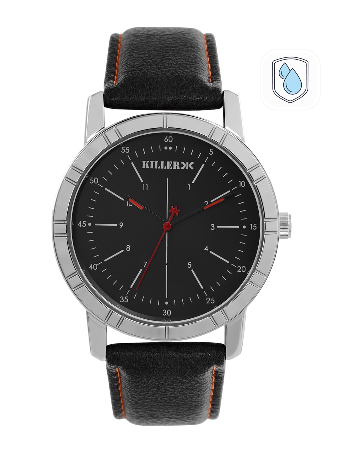 

Killer Men Black Solid Analogue Watch KL-5B