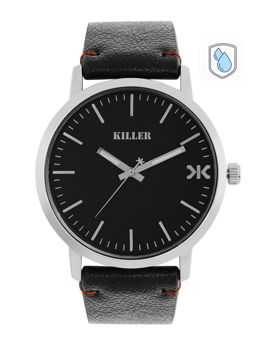 

Killer Men Black Solid Analogue Watch KL-11B
