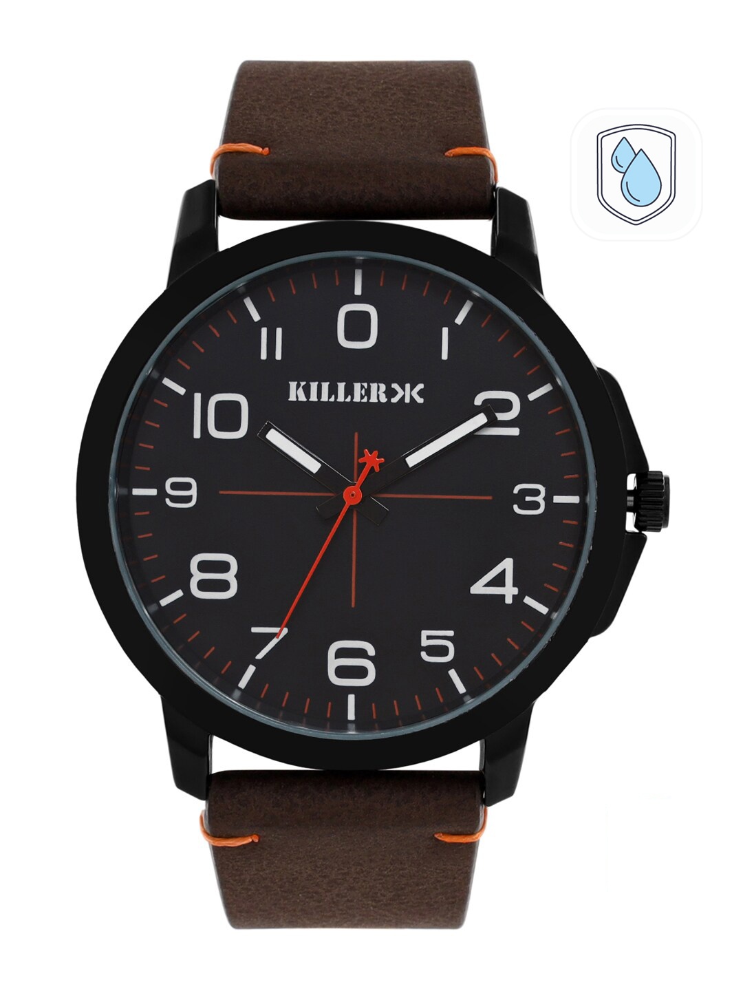 

Killer Men Black Solid Analogue Watch KL-9A