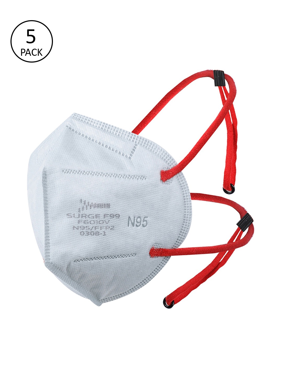 

DEVOILER Pack of 3 Grey Solid 5-Ply Pure Cotton N95 Masks