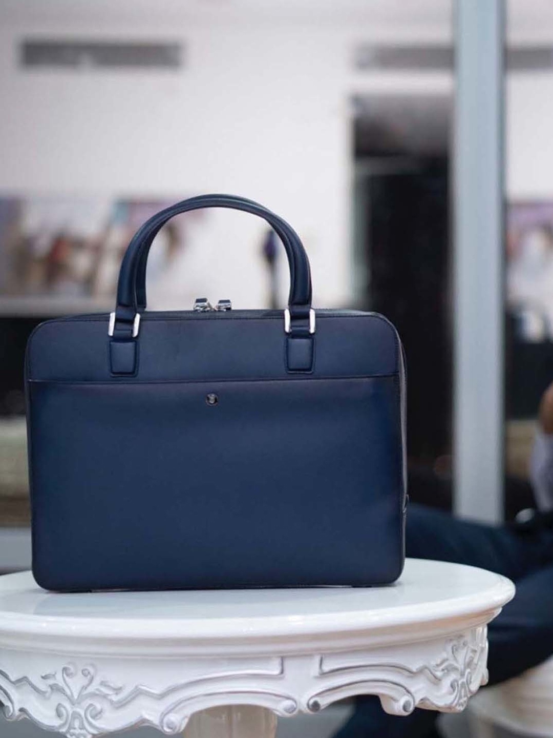 

Lapis Bard Navy Ducorium Spencer 14-inch Slim Laptop Business Bag, Blue