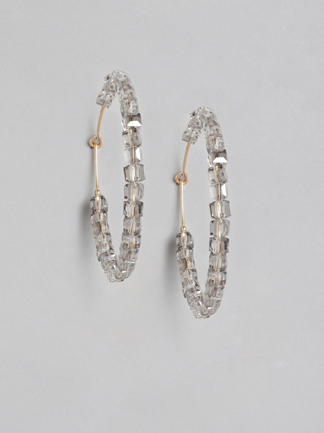 

DressBerry Transparent Circular Hoop Earrings, Gold