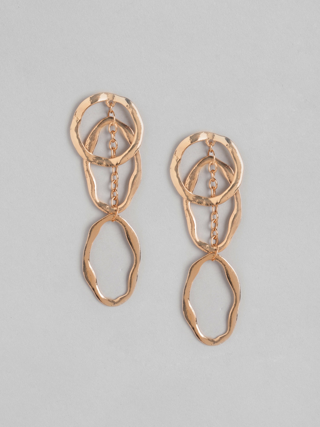 

DressBerry Rose Gold-Plated Contemporary Drop Earrings
