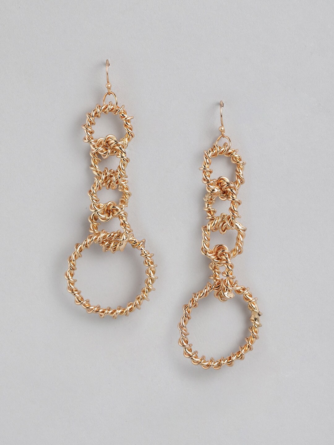 

DressBerry Gold-Toned Contemporary Drop Earrings