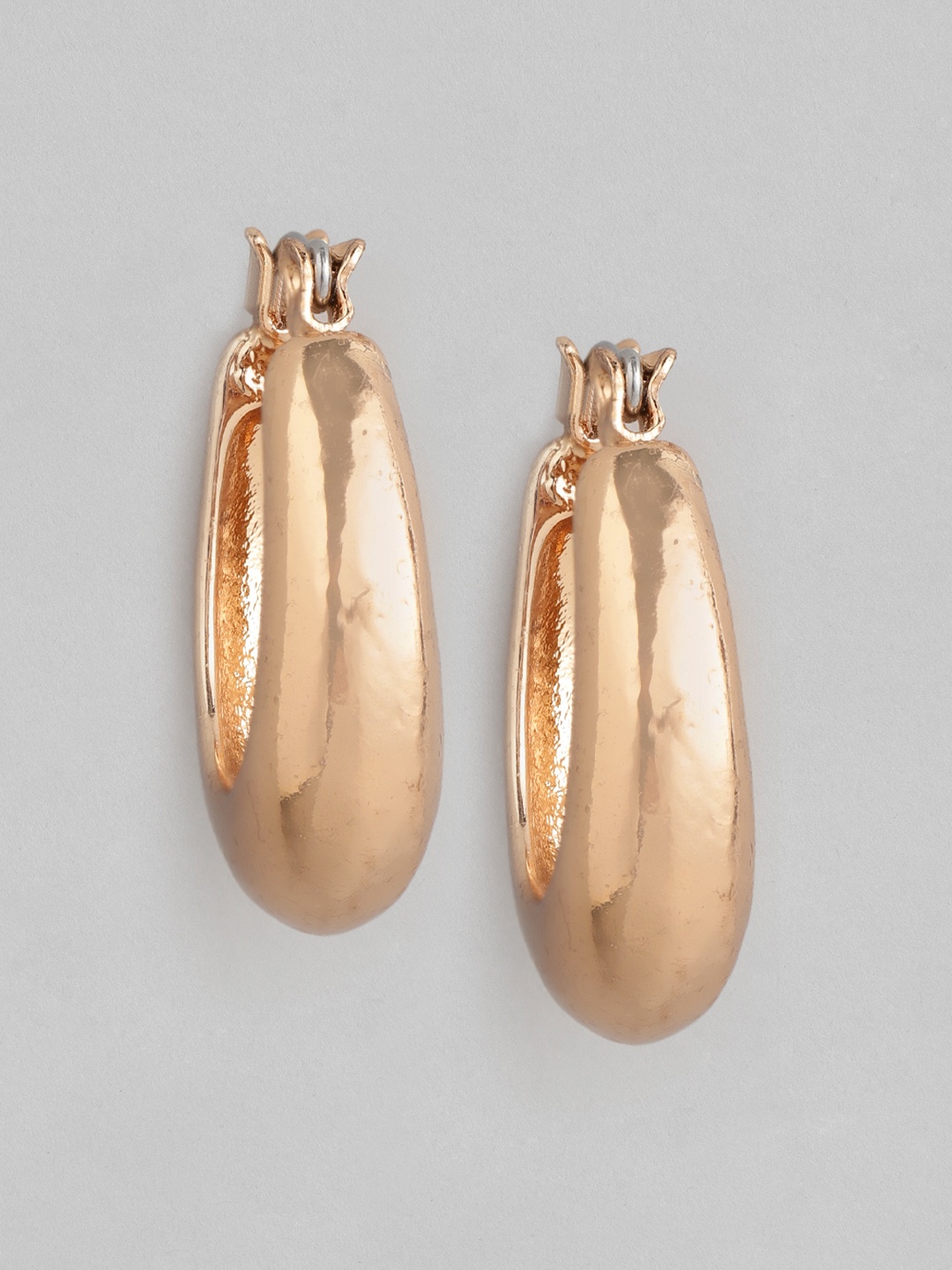 

DressBerry Rose Gold-Toned Contemporary Hoop Earrings