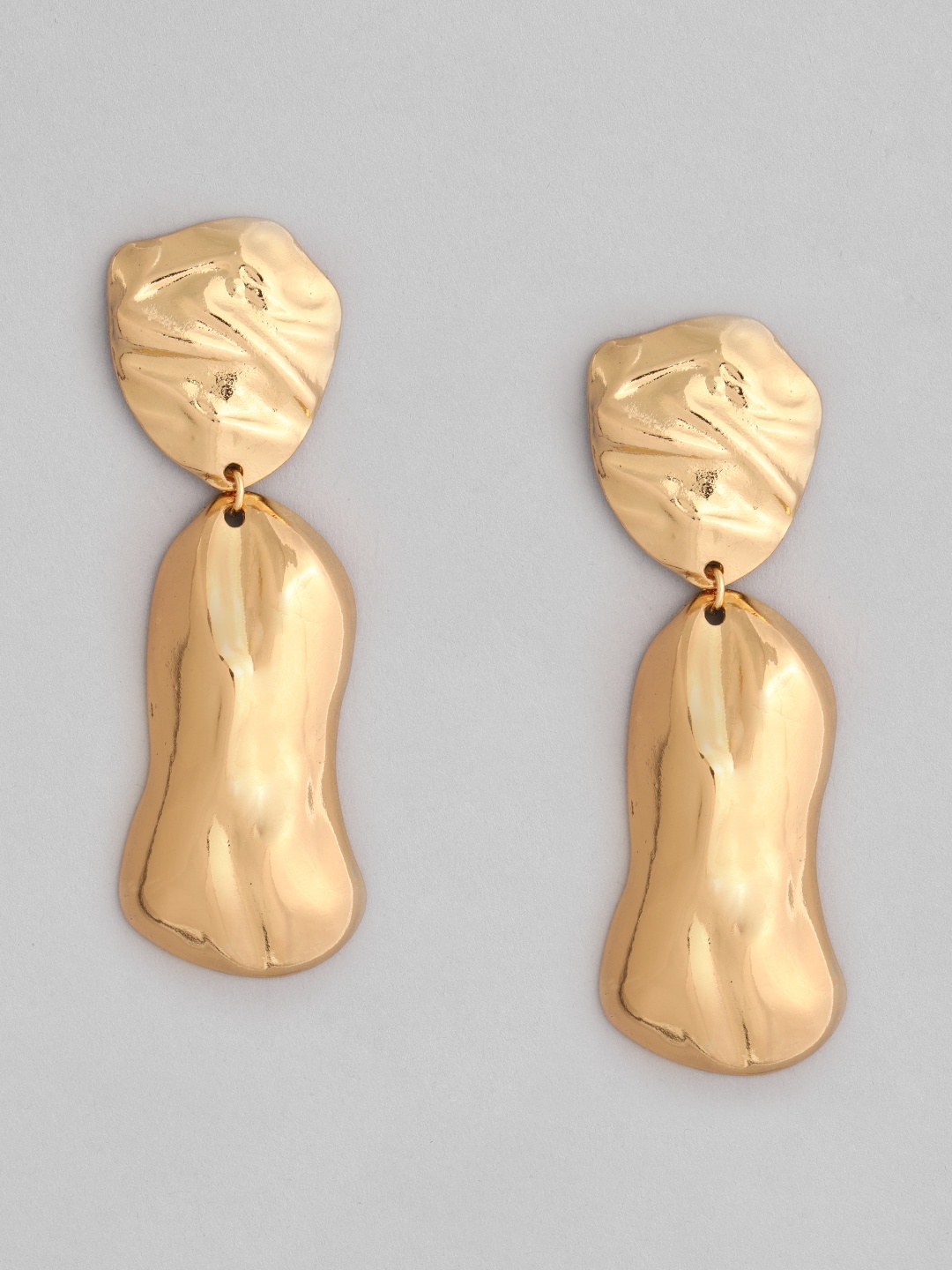 

DressBerry Gold-Toned Contemporary Drop Earrings