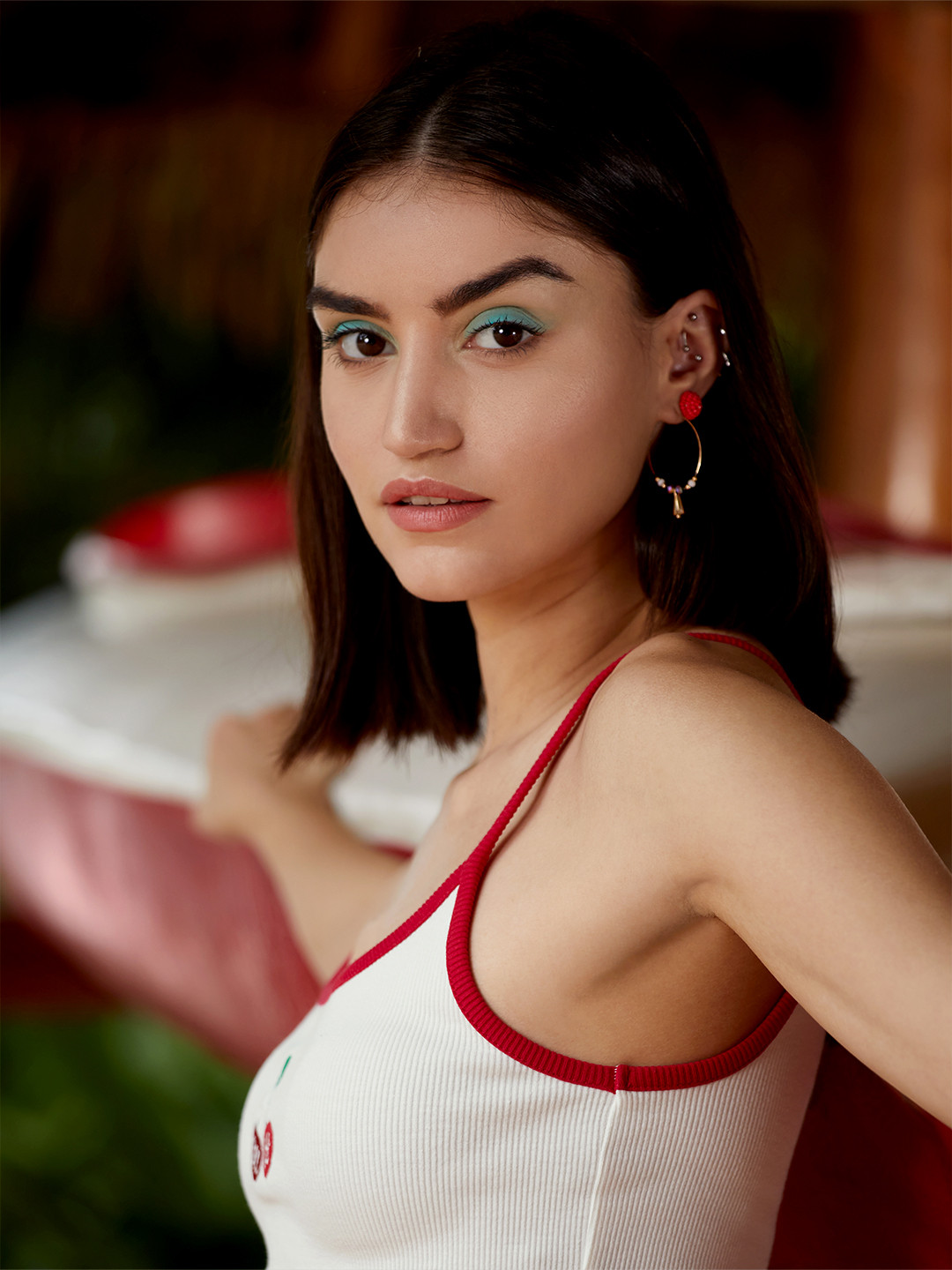 

DressBerry Set of 3 Beaded Earrings, Gold