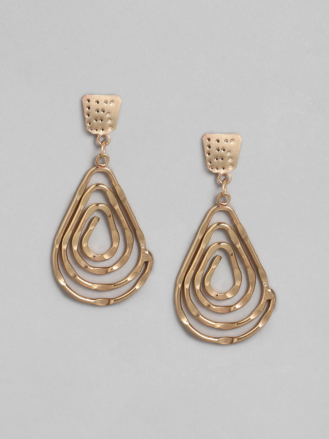 

DressBerry Rose Gold-Toned Contemporary Drop Earrings