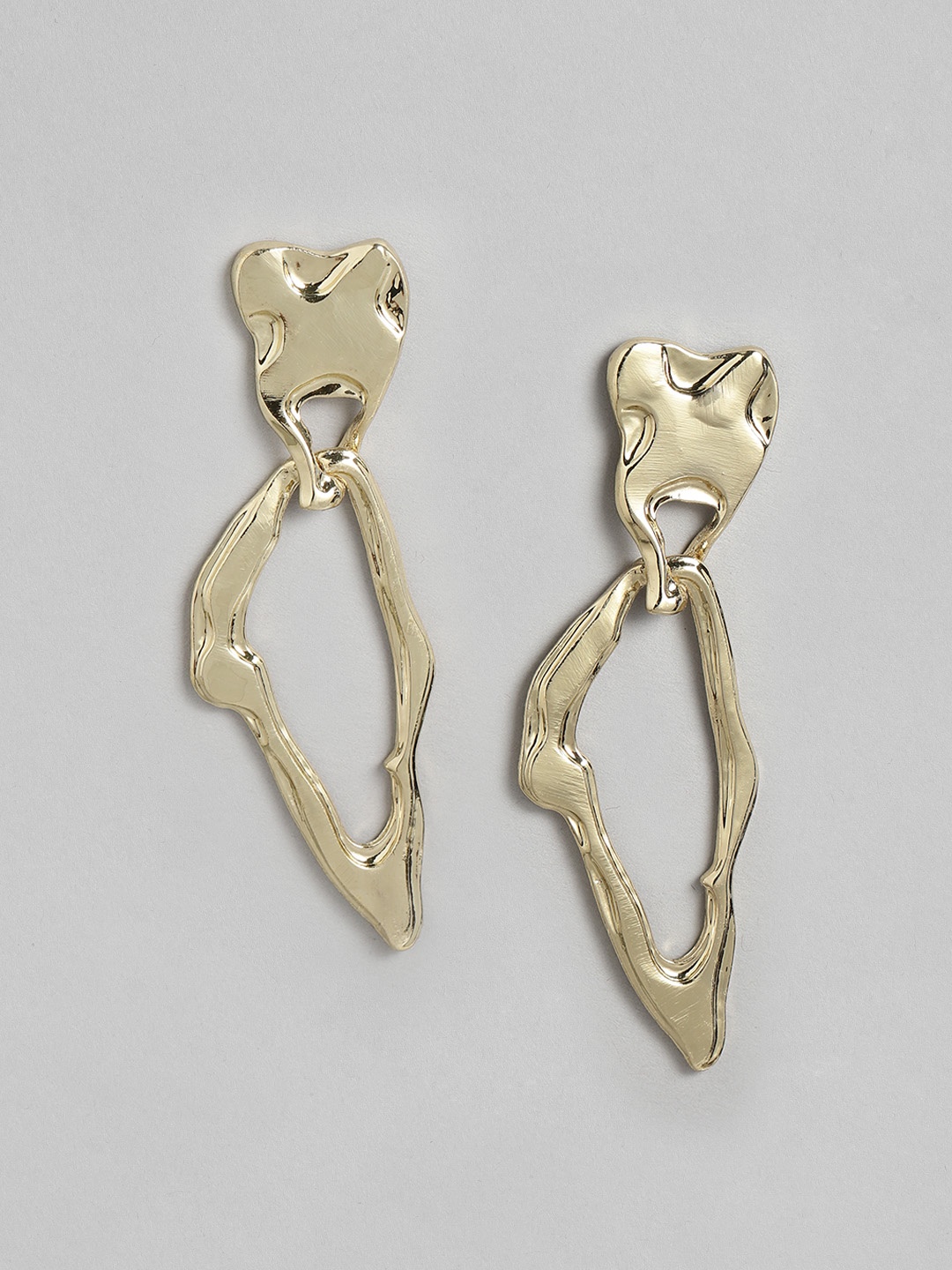 

DressBerry Gold-Toned Contemporary Drop Earrings