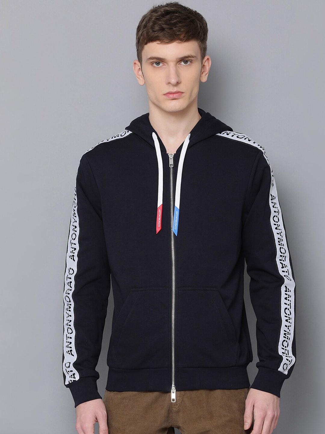 

Antony Morato Men Blue Solid Sweatshirt