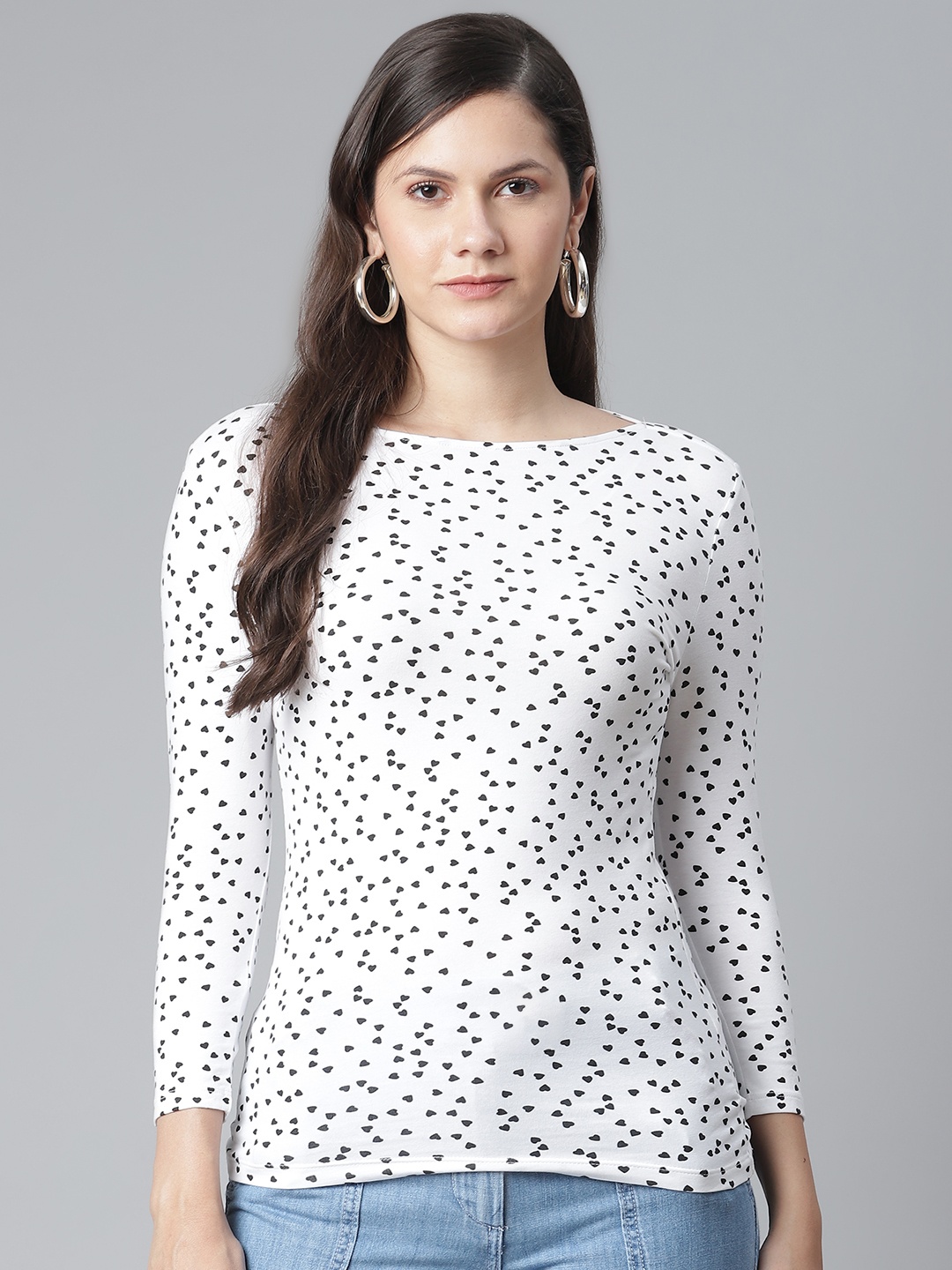 

Marks & Spencer White & Black Regular Top