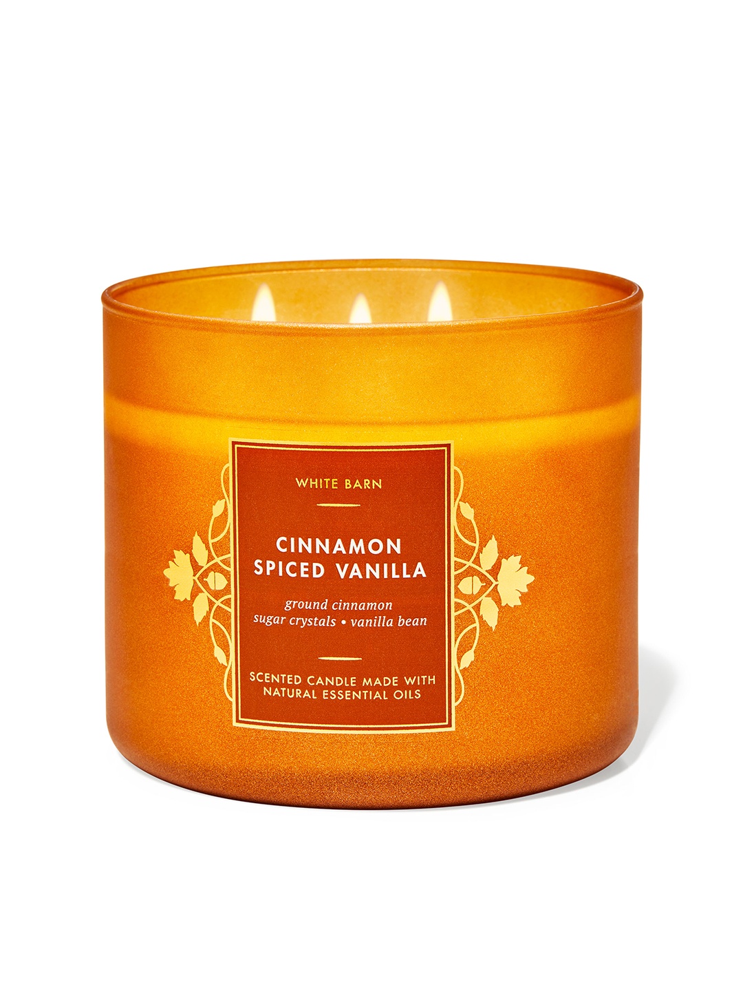 

Bath & Body Works Cinnamon Spiced Vanilla 3-Wick Candle, Brown