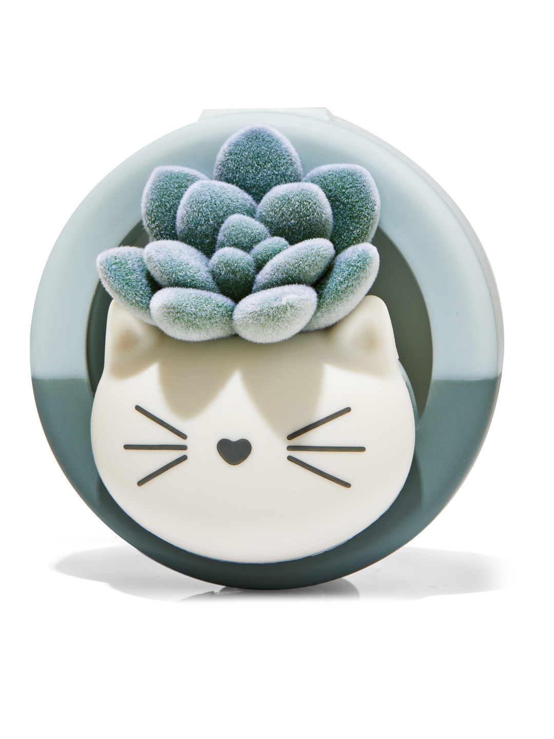 

Bath & Body Works Kitty Succulent Visor Clip Car Fragrance Holder, Grey