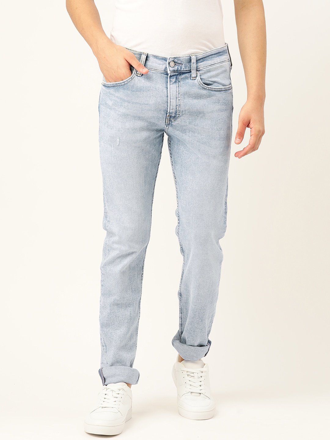 

Calvin Klein Jeans Men Blue Skinny Fit Light Fade Stretchable Jeans