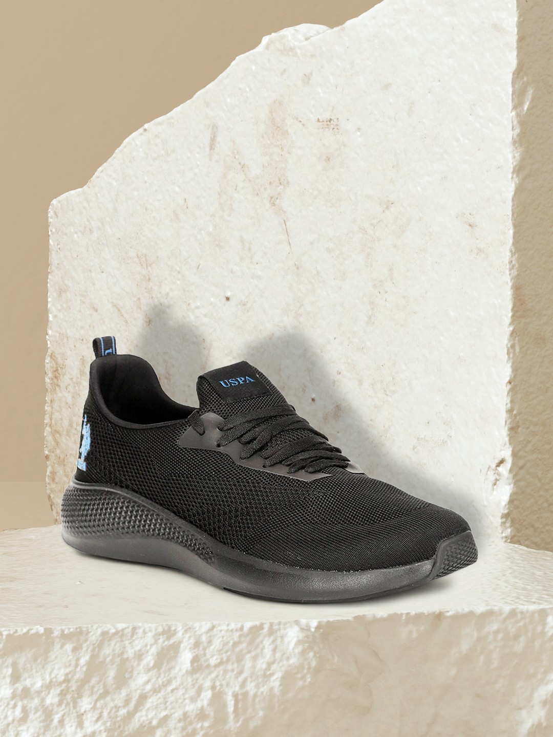

U.S. Polo Assn. Men Black Textile Walking Shoes