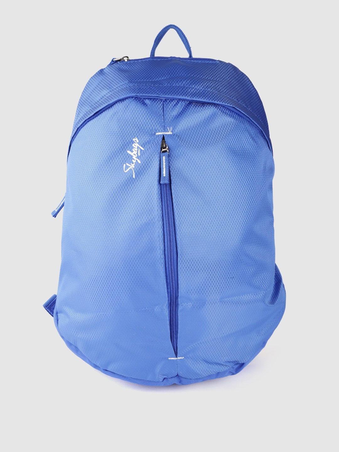 

Skybags Unisex Blue Solid Geometric Self Design Backpack 17 L