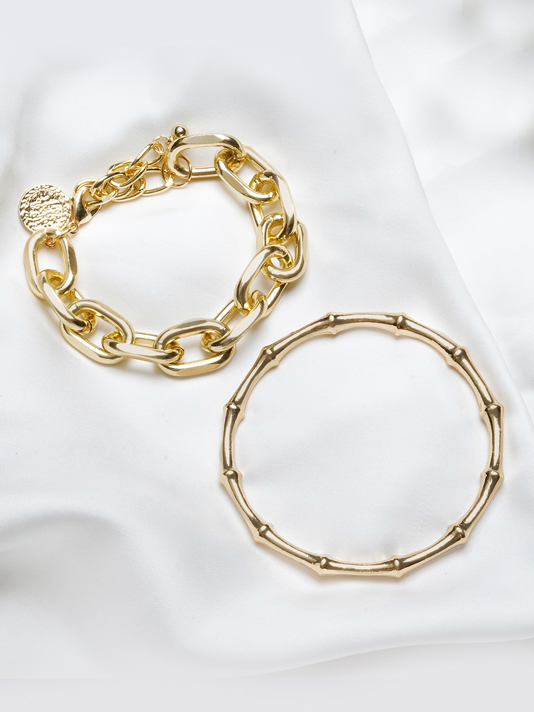 

JOKER & WITCH Set of 2 Gold-Plated Link Bracelet