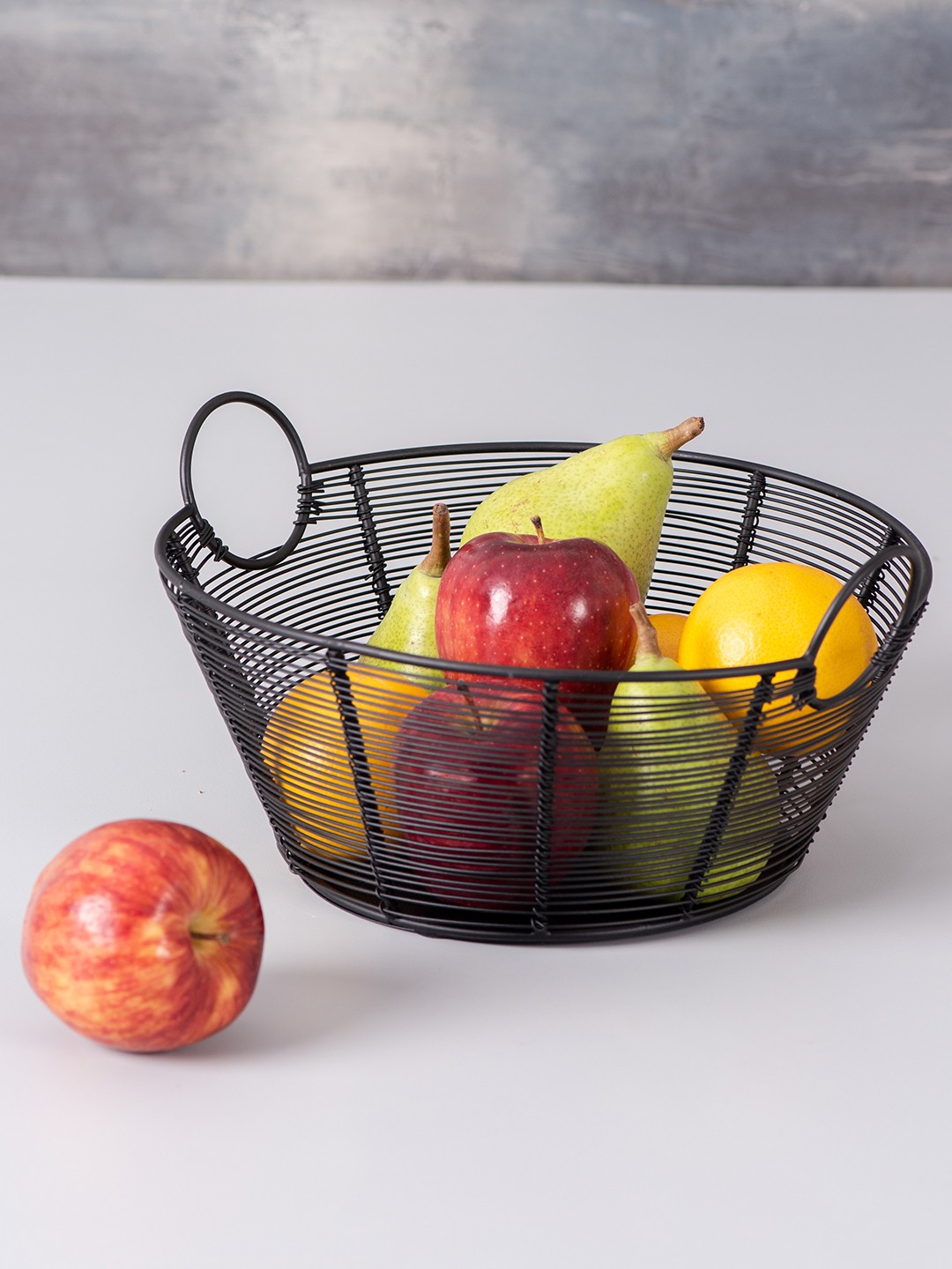 

nestroots Black Solid Fruit Basket
