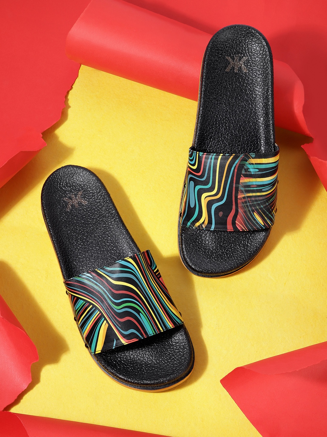 

Kook N Keech Women Printed Sliders, Multi