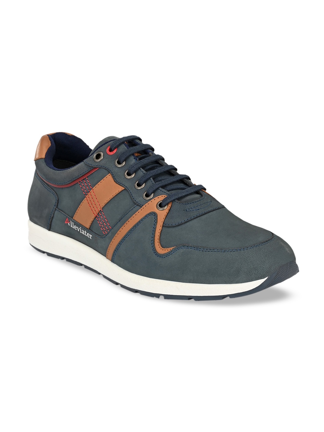 

Alleviater Men Navy Blue & Brown Colourblocked Sneakers