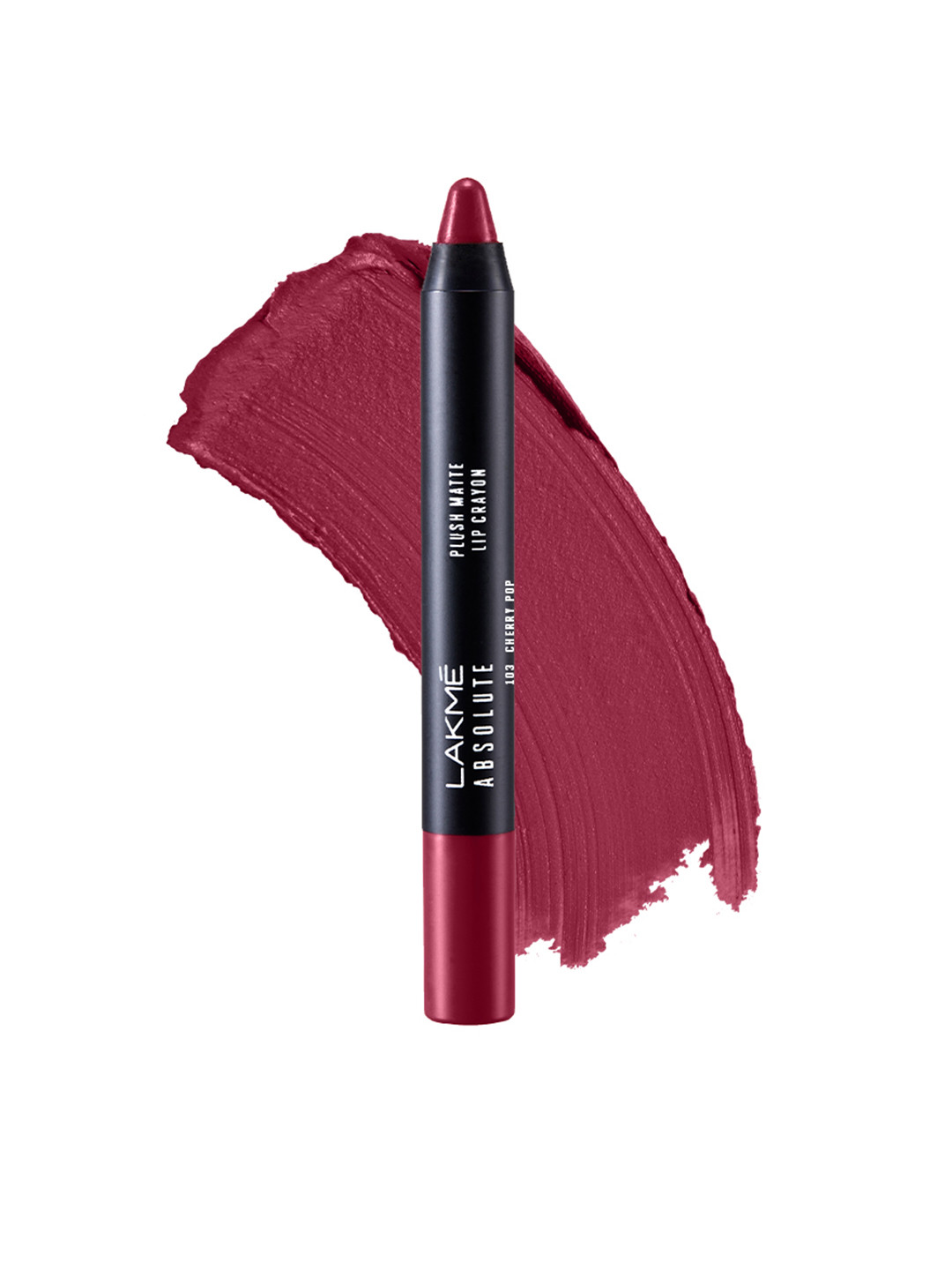 

Lakme Absolute Plush Matte Lip Crayon - 103 Cherry Pop, Magenta