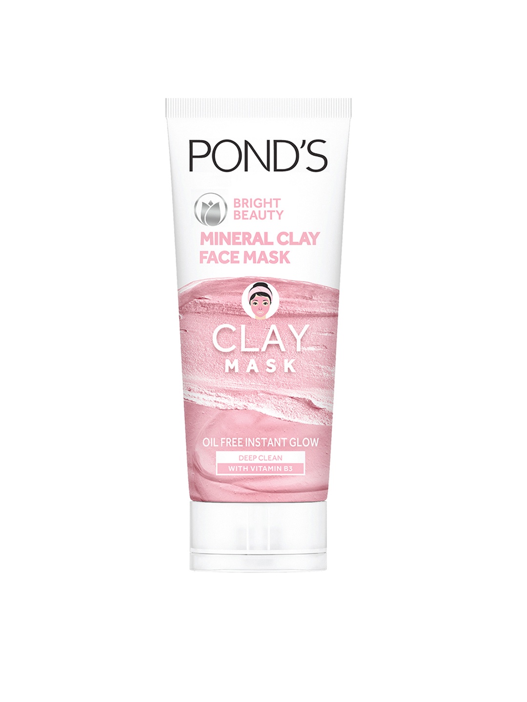 

Ponds Bright Beauty Mineral Clay Face Mask For Oil Free Instant Glow - 90 g, Pink