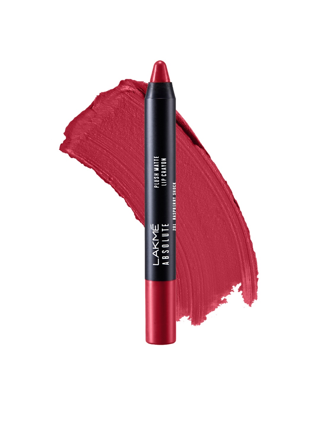 

Lakme Absolute Plush Matte Lip Crayon - Raspberry Shock 201, Maroon