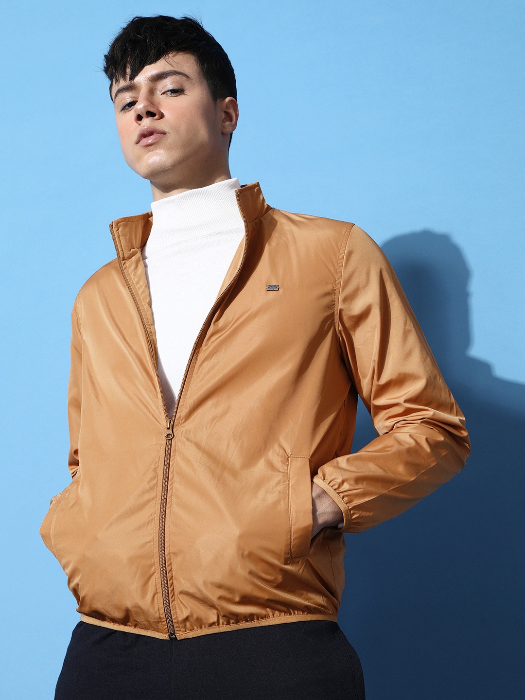 

The Roadster Lifestyle Co. Men Tan Brown Soft Focus Dusty Winters Sporty Jacket