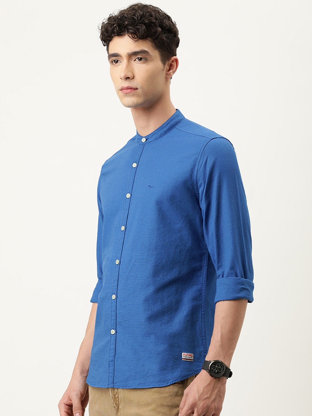 

Flying Machine Men Blue Slim Fit Casual Shirt