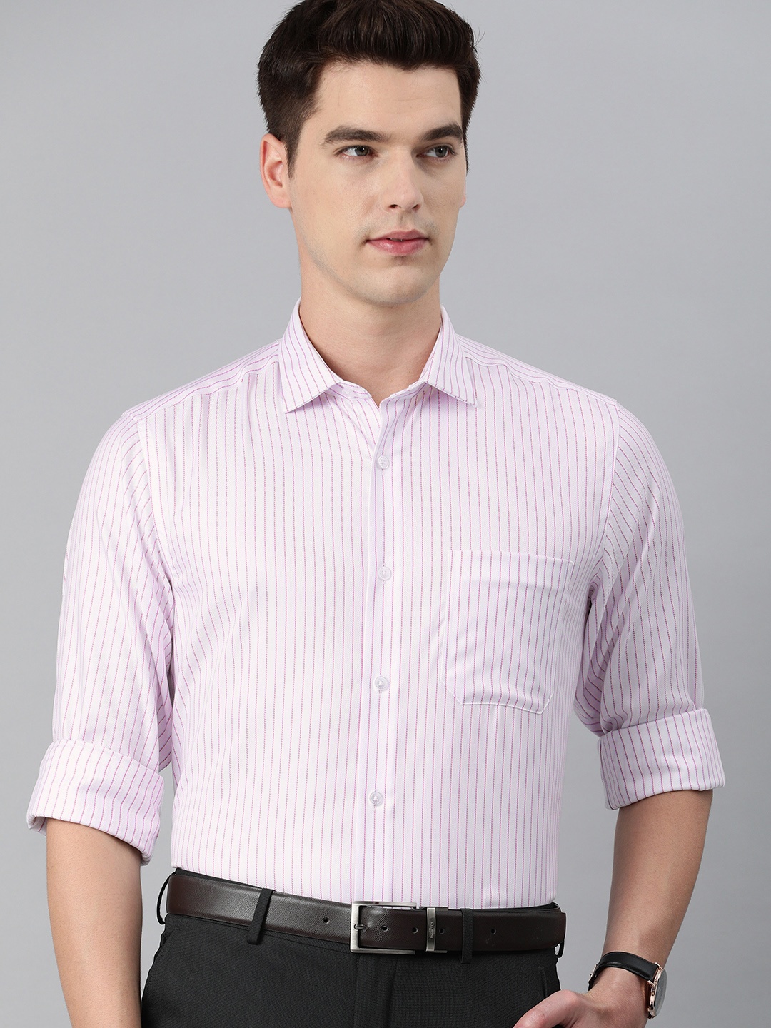 

Louis Philippe Permapress Men White Slim Fit Formal Shirt