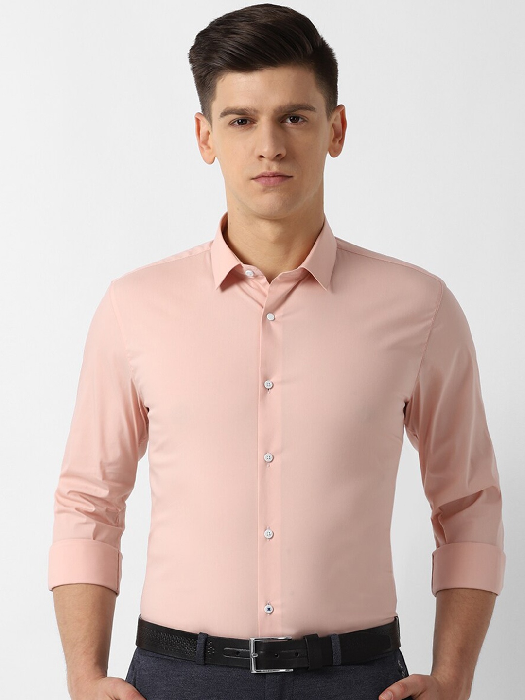 

Louis Philippe Sport Slim Fit Opaque Casual Shirt, Peach
