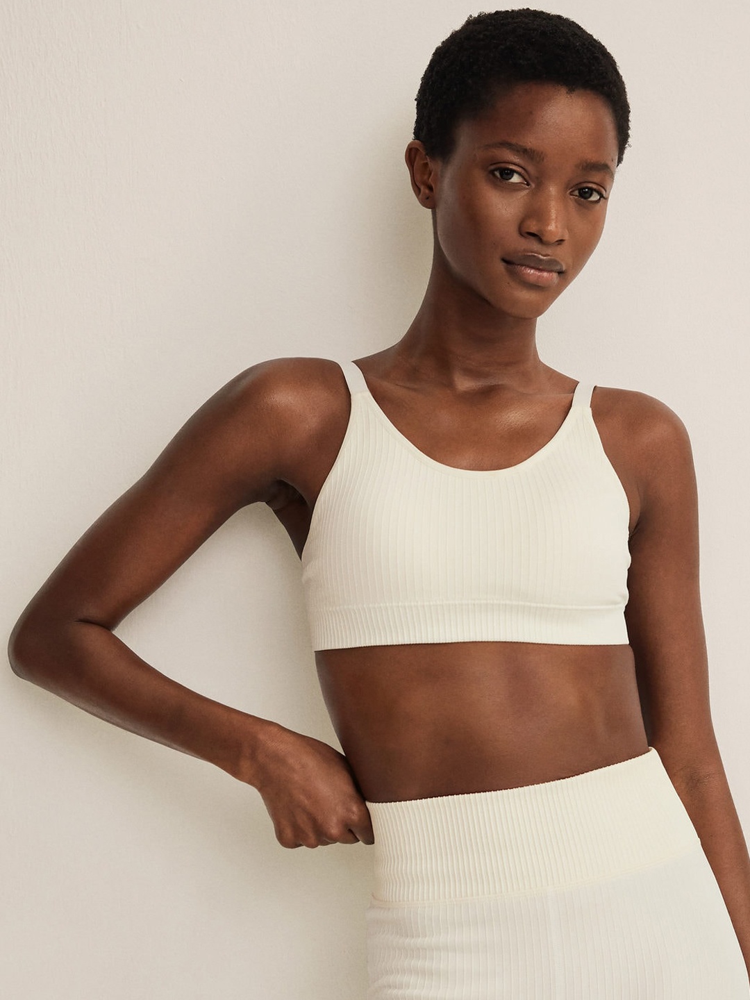 

MANGO Cream-Coloured Everyday Bra Medium Coverage Lightly Padded 87074384