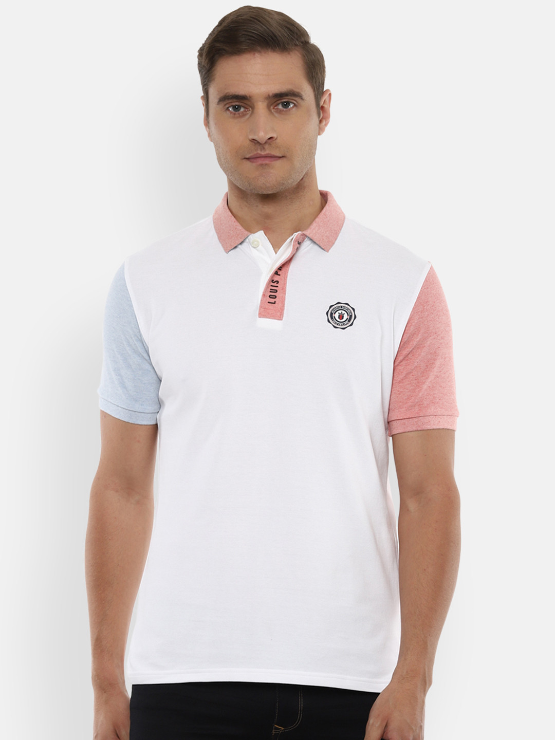 

Louis Philippe Sport Men White Solid Round Neck T-shirt
