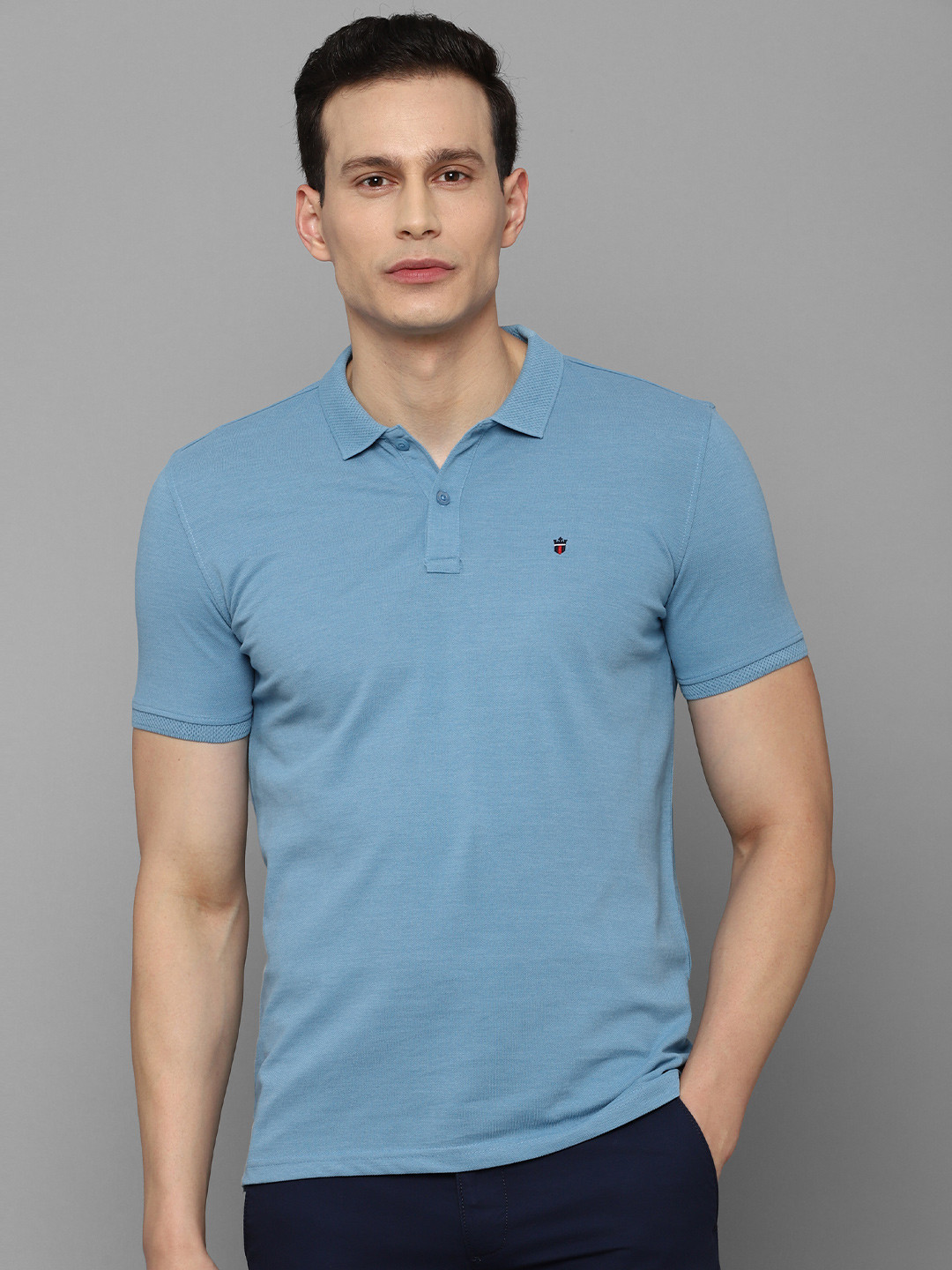 

Louis Philippe Sport Men Blue Polo Collar T-shirt