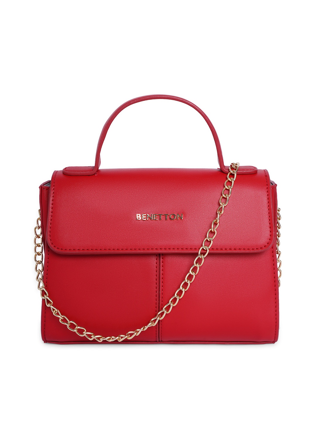 

United Colors of Benetton Red Solid Satchel