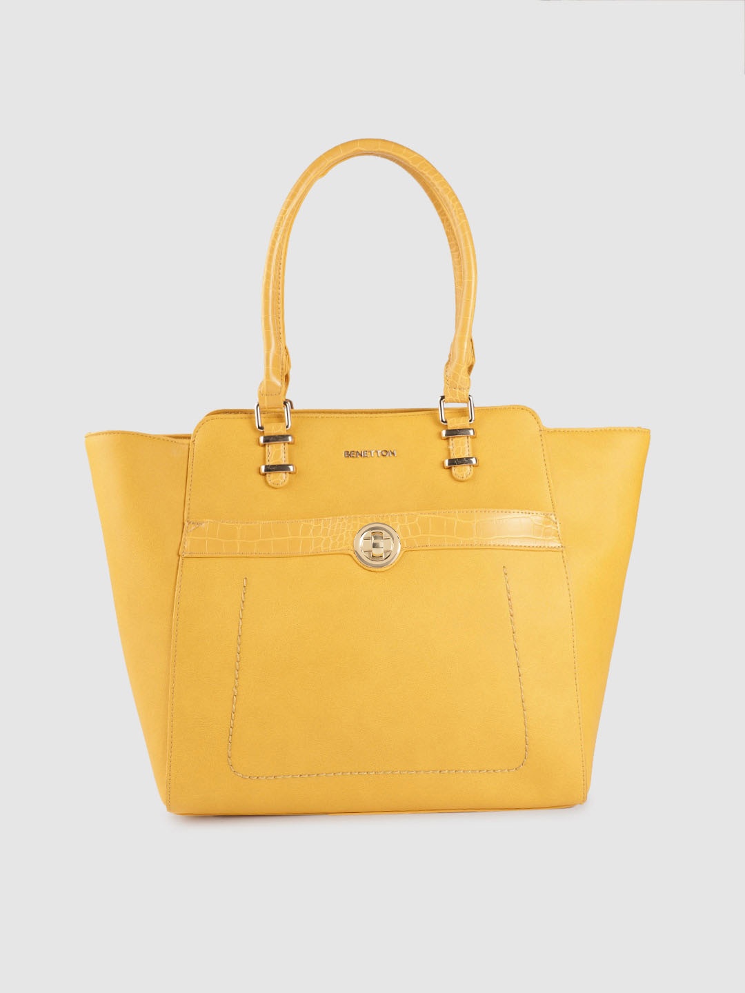 

United Colors of Benetton Women Yellow Shoulder Bag