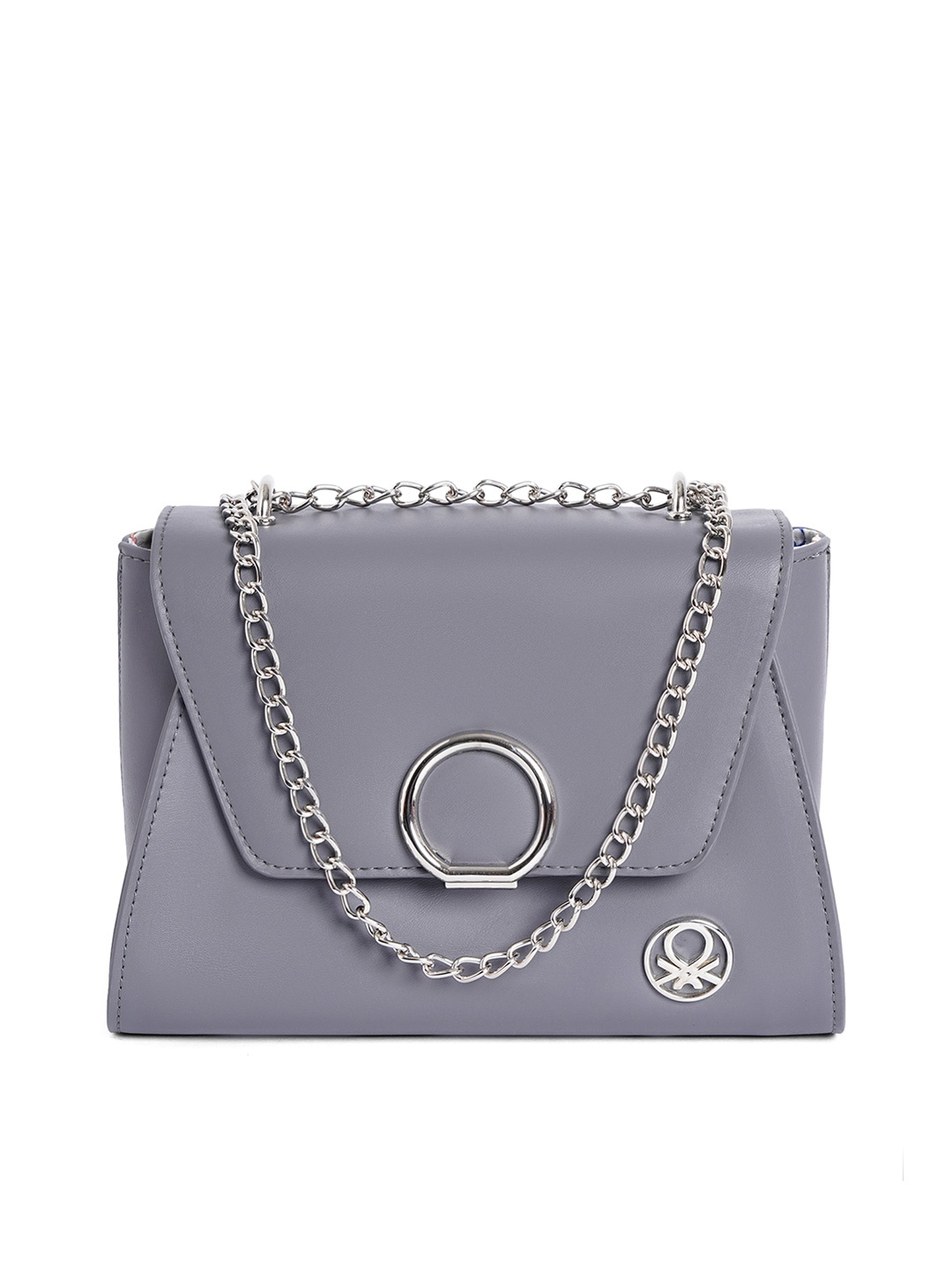 

United Colors of Benetton Grey Structured Sling Bag