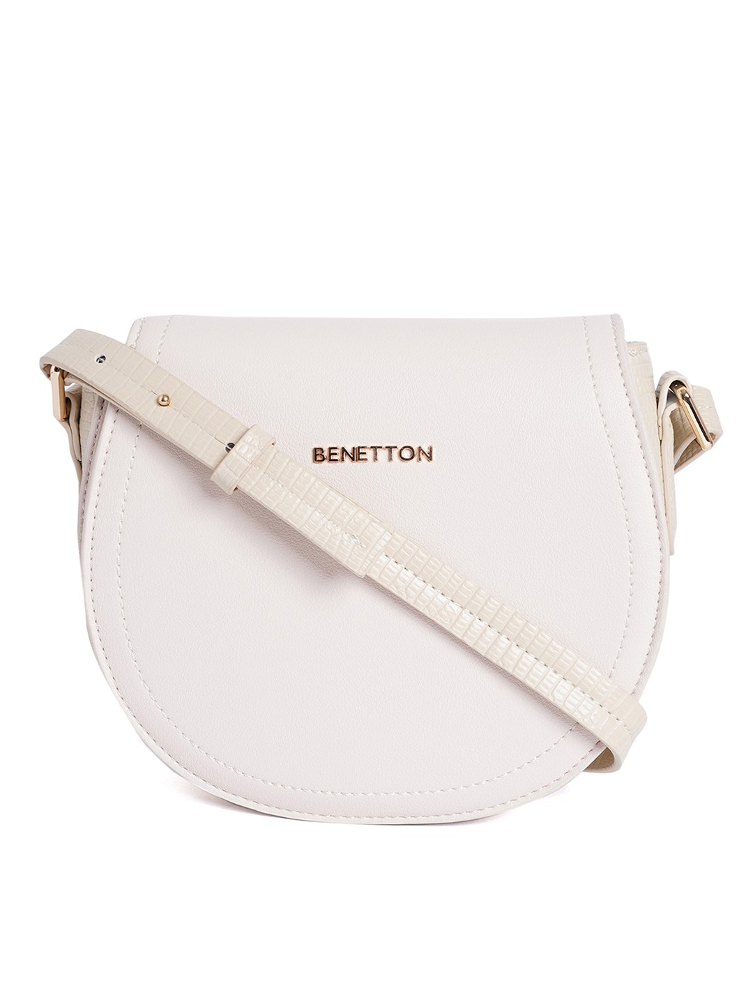 

United Colors of Benetton White Half Moon Sling Bag