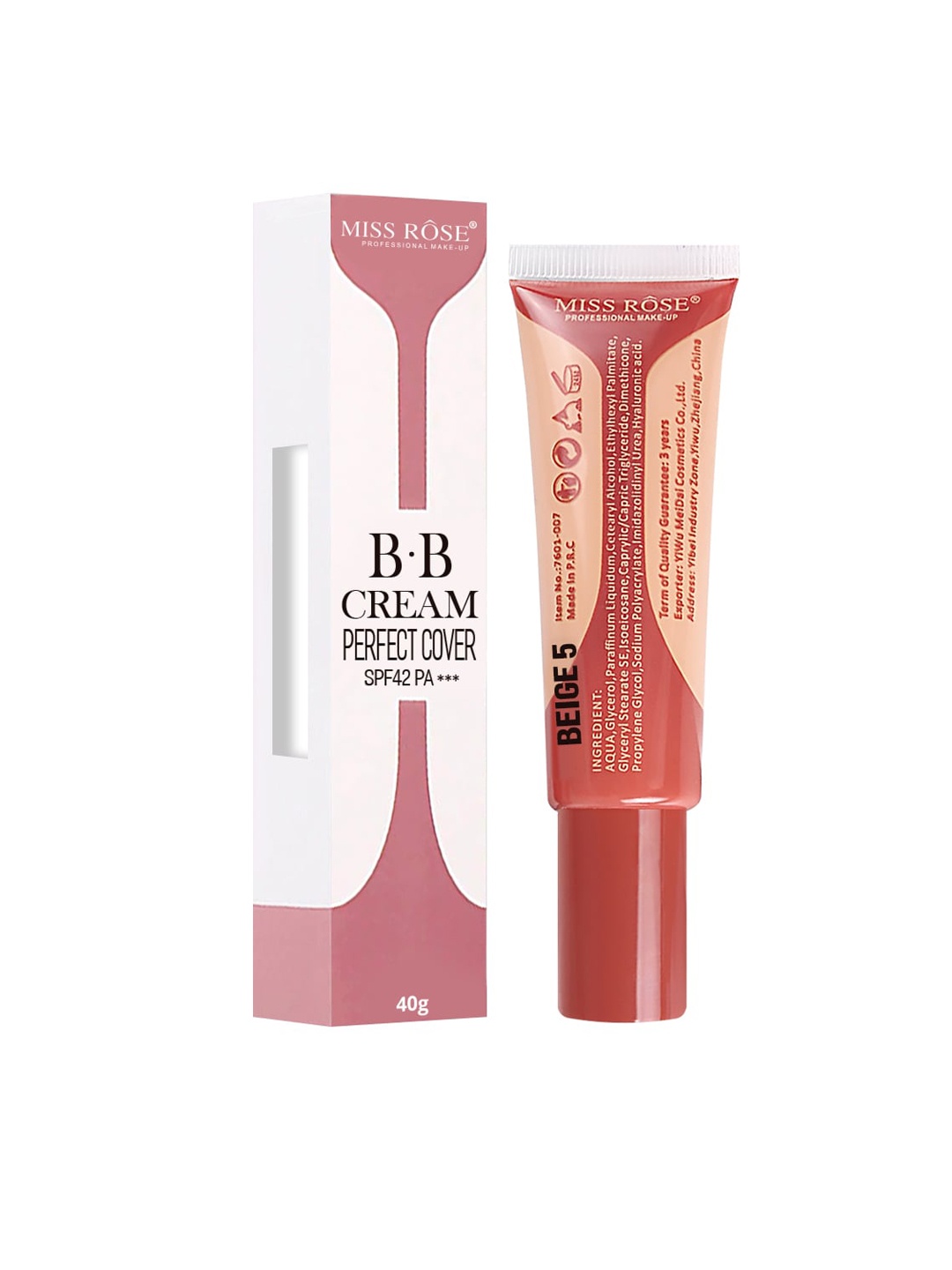 

MISS ROSE Perfect Cover BB Cream SPF 42 Beige 05 40g