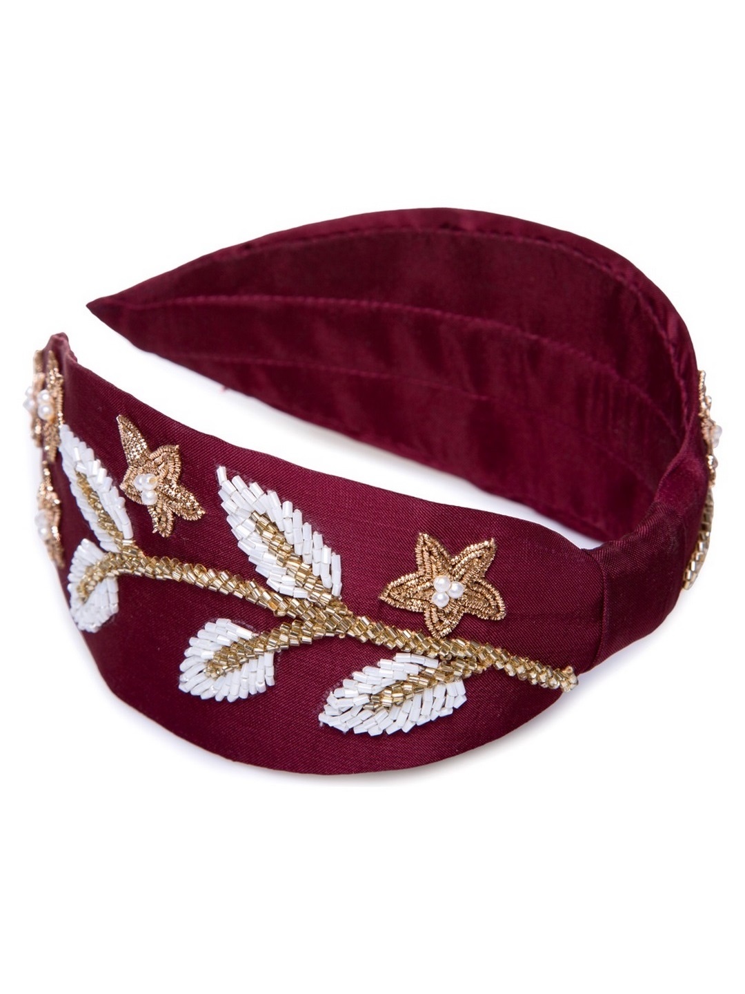 

Knotty Tail Women Maroon Embellished Headband