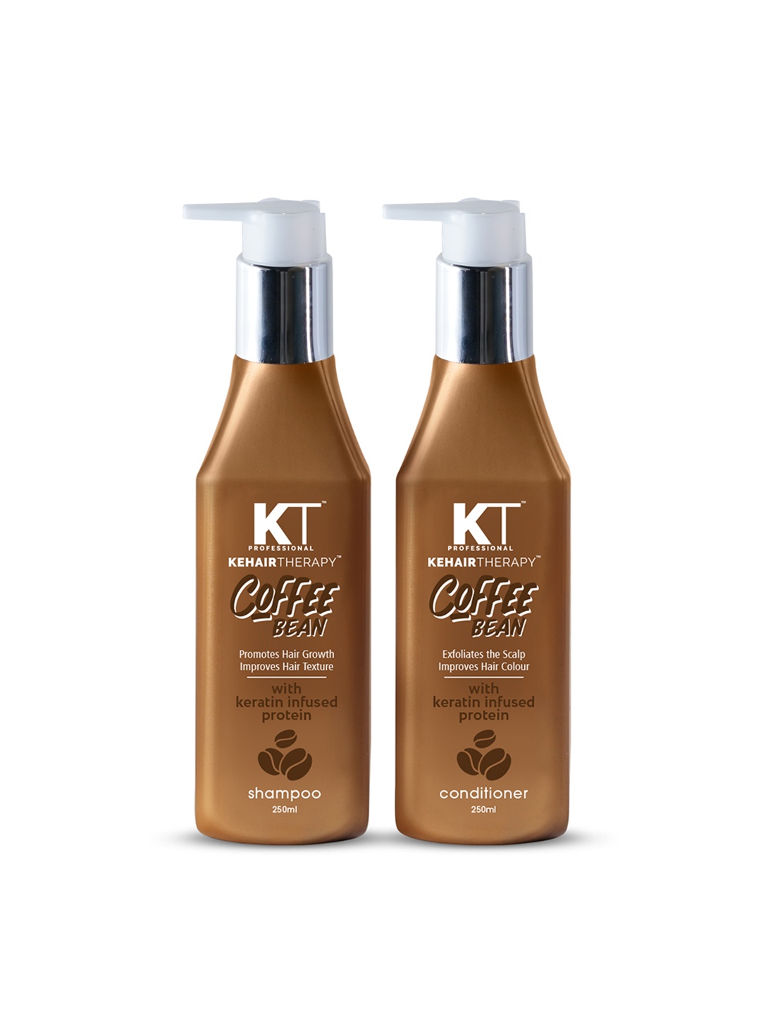 

KEHAIRTHERAPY Set of KT Professional Coffee Bean Shampoo 250ml & Conditioner 250ml, Brown