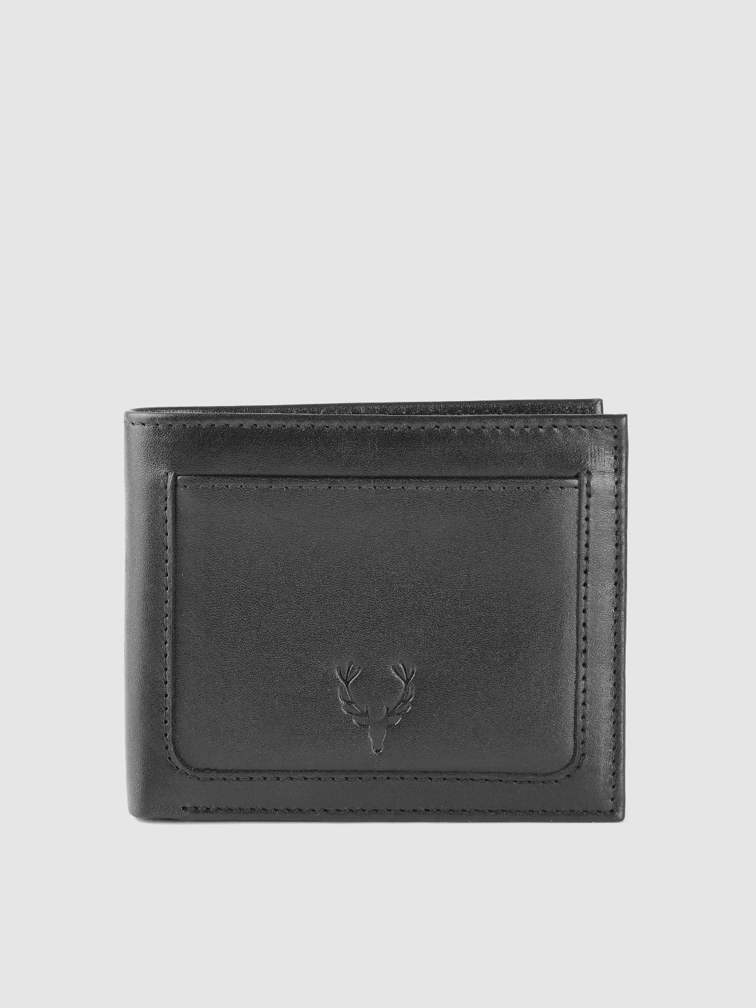 

Allen Solly Men Black Solid Leather Two Fold Wallet