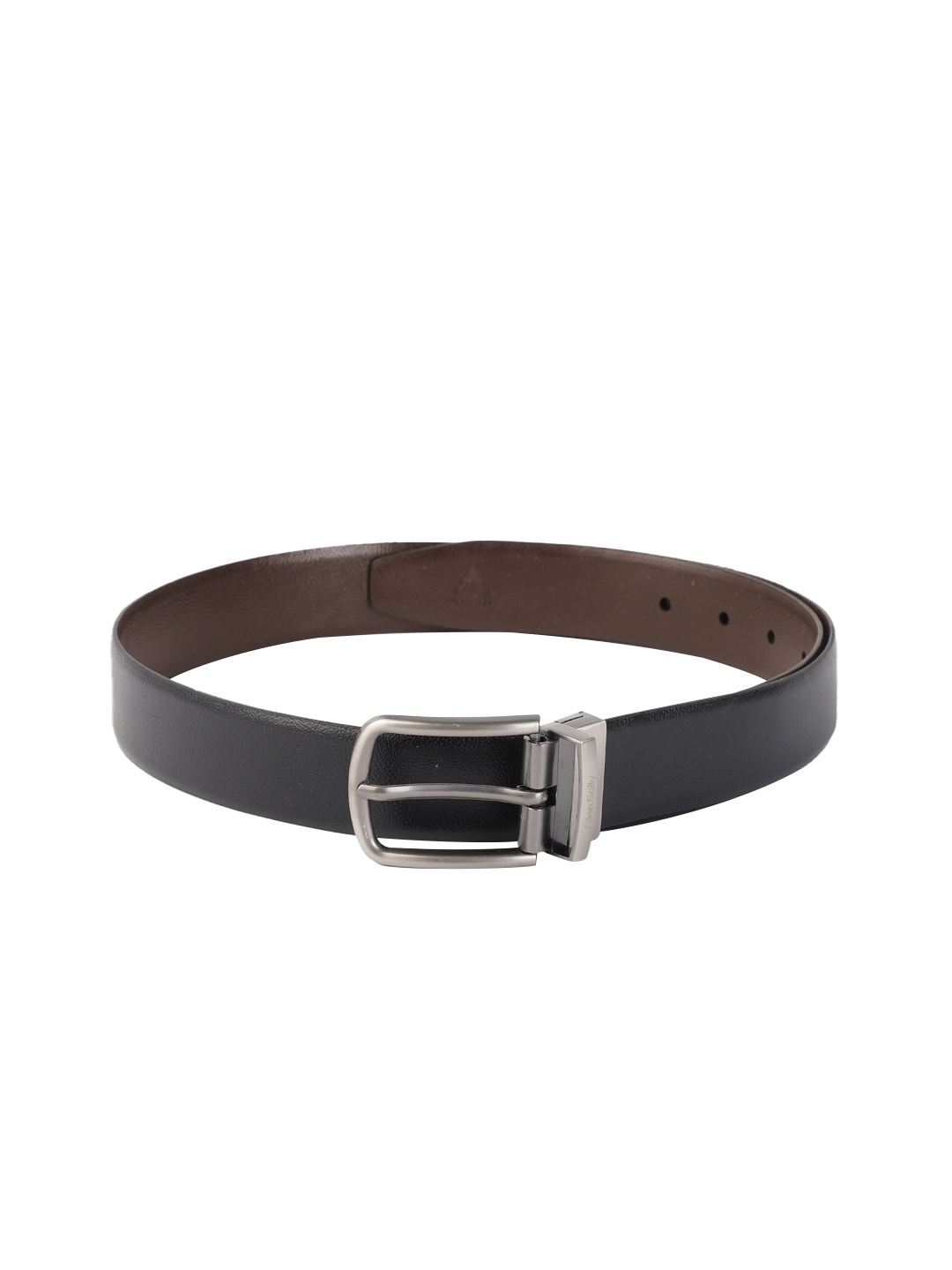 

Allen Solly Men Black & Brown Textured Reversible Leather Formal Belt