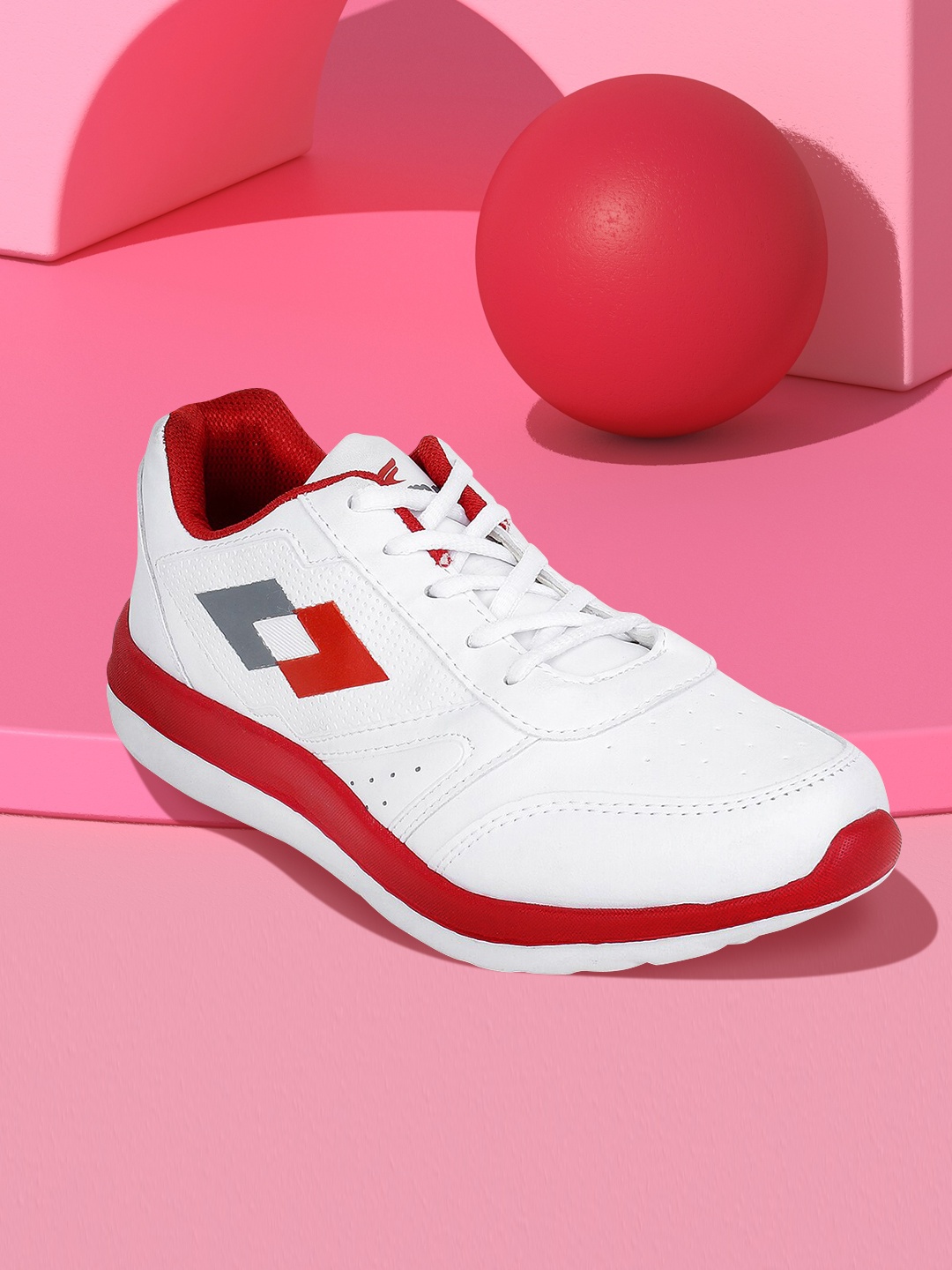 

Champs Men White Synthetic Long Distance Running Shoes