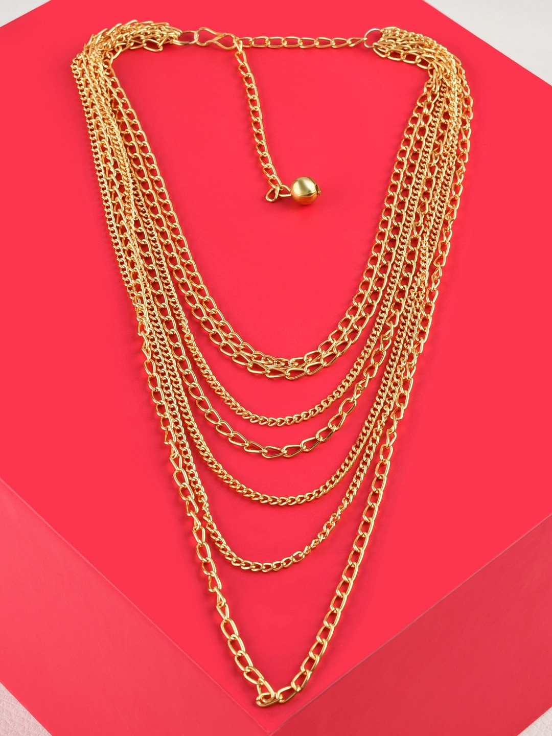 

Zaveri Pearls Gold-Plated Layered Necklace