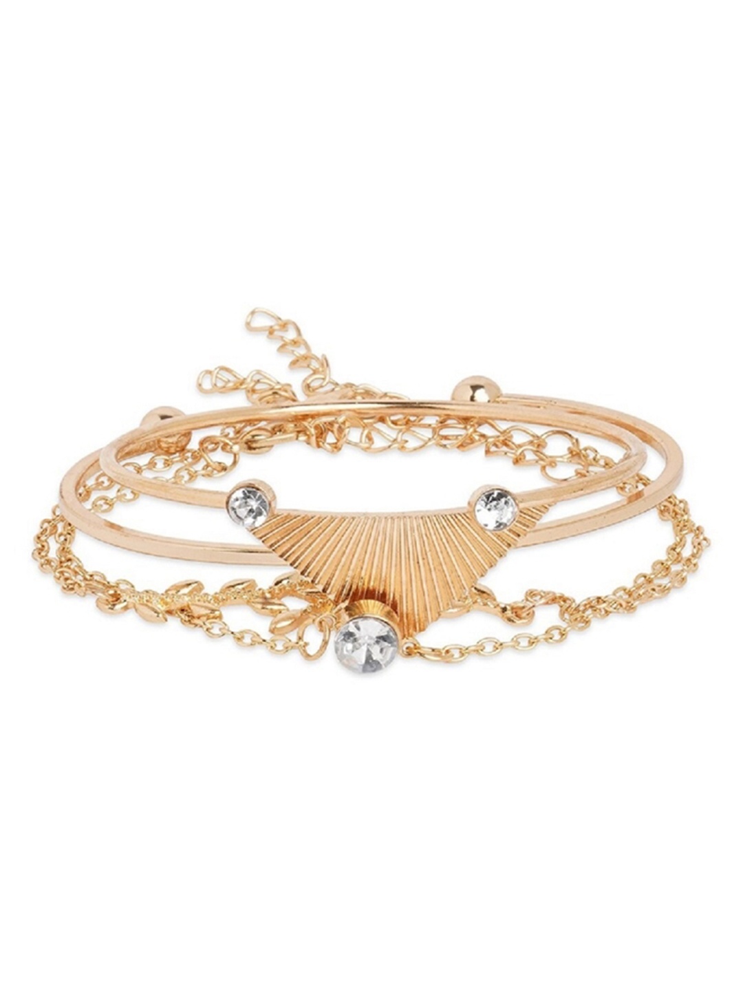 

ToniQ Women Set of 4 Gold-Plated Link Bracelet