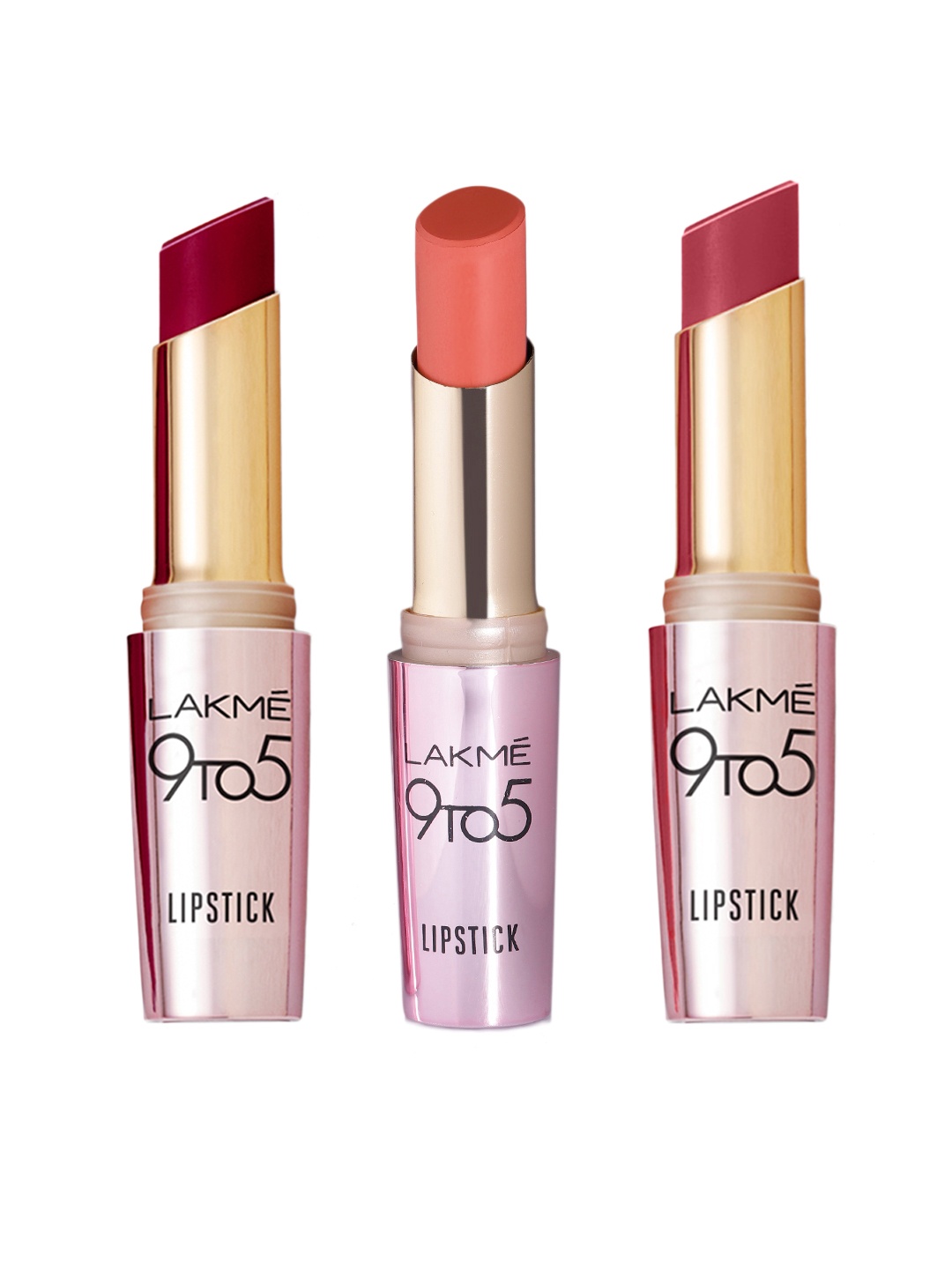 

Lakme Set of 3 Primer + Matte Lipsticks, Pink