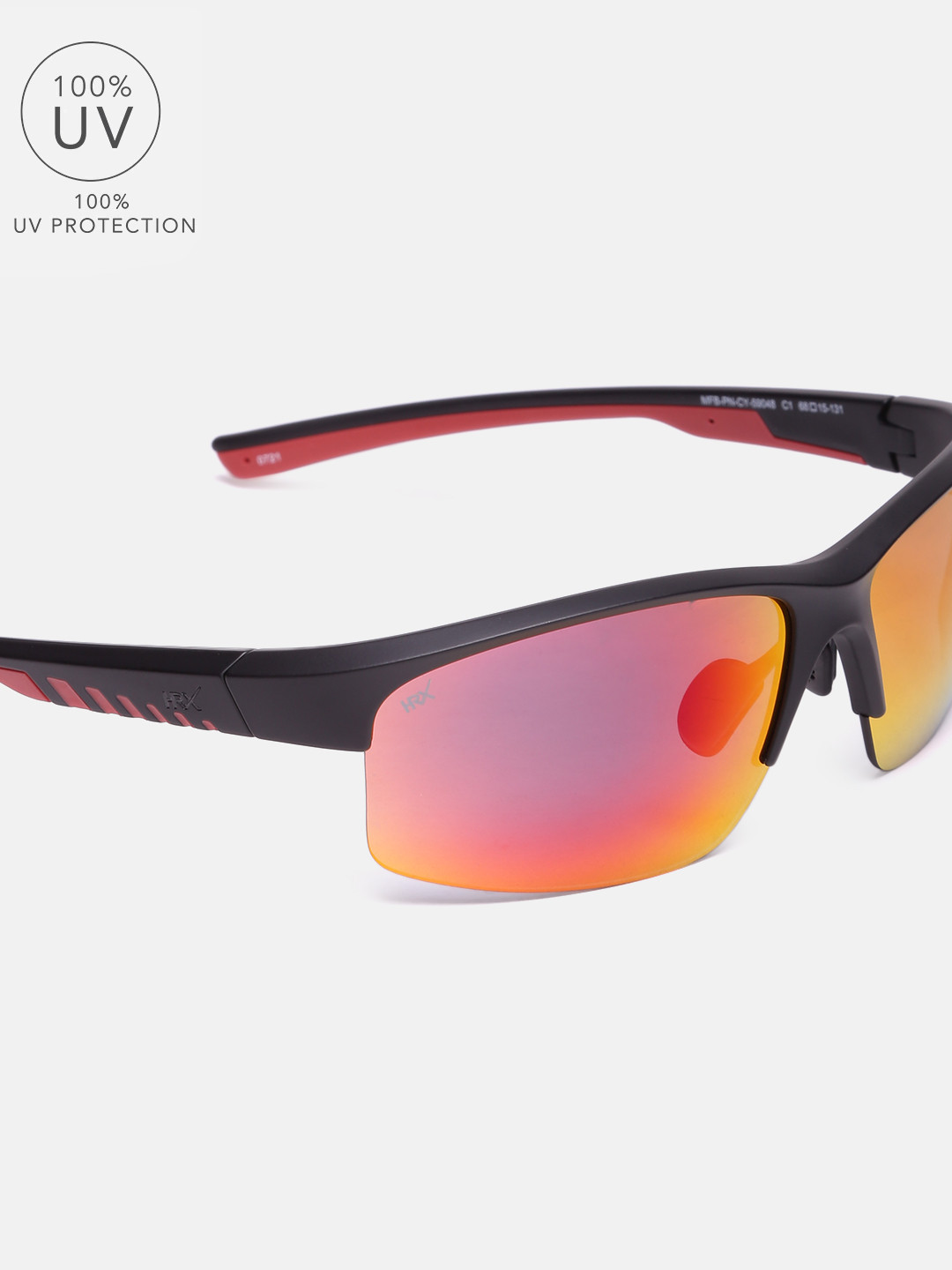 

HRX by Hrithik Roshan Mirrored Sports Sunglasses with UV Protected Lens MFB-PN-CY-59048-C1, Pink