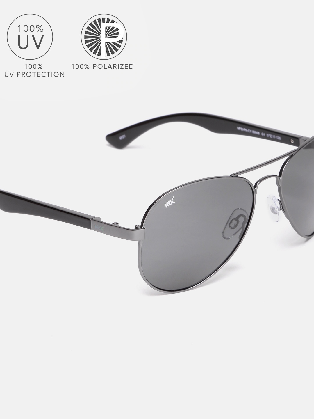 

HRX by Hrithik Roshan Men Polarised Aviator Sunglasses MFB-PN-CY-59946-C4, Grey